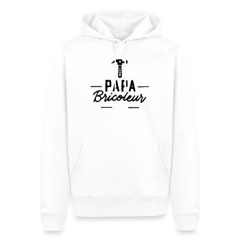 Papa Bricoleur : Cadeau Idéal ! - Sweat à capuche Premium bio Homme - blanc - Devant - Nico (187cm)