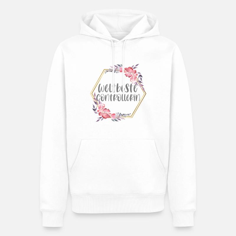 Controllerin Controlling Beruf Geschenk - Männer Premium Bio Hoodie - Weiß