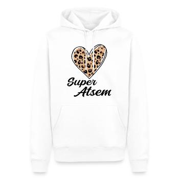 Super atsem - Männer Premium Bio Hoodie - Weiß - Vorne - Nico (187cm)
