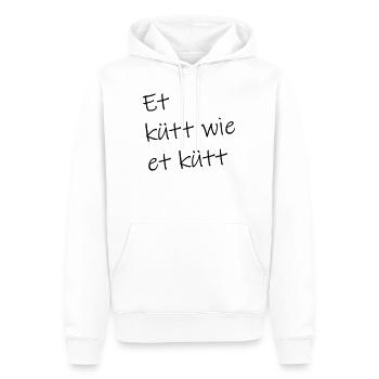 Et kütt wie et kütt - Männer Premium Bio Hoodie - Weiß - Vorne - Nico (187cm)
