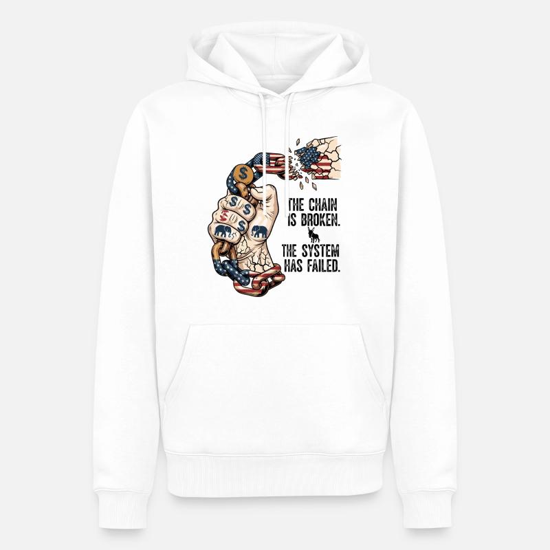 Le système a échoué - Sweat à capuche Premium bio Homme - blanc