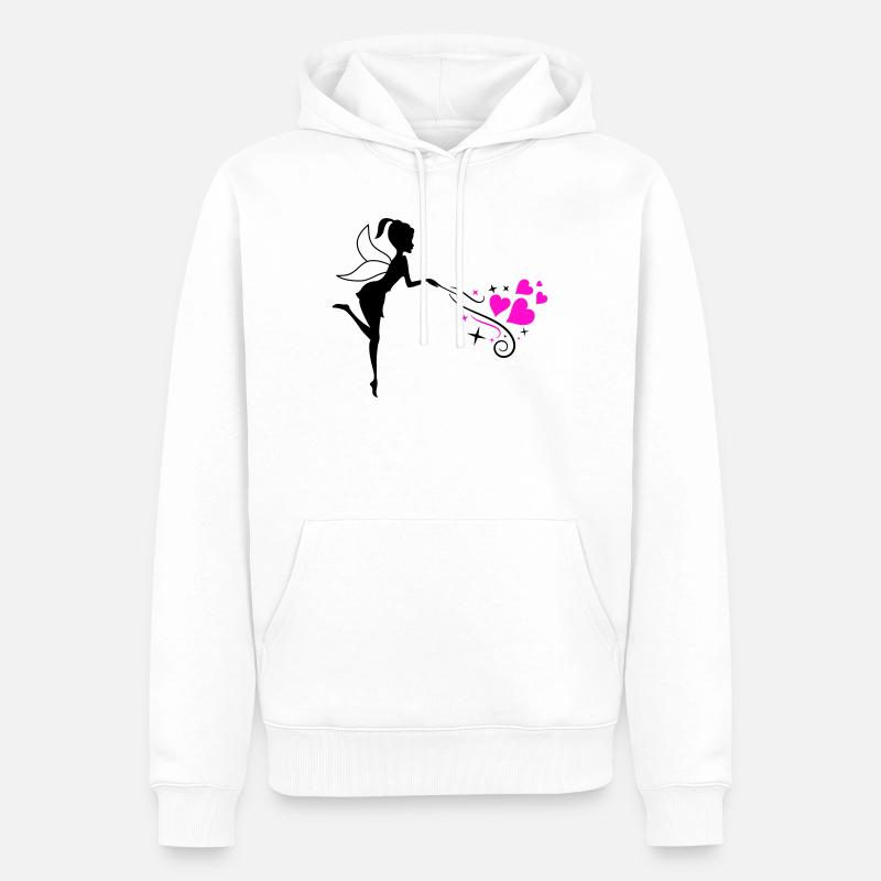 Sort d’elfe fée - Sweat à capuche Premium bio Homme - blanc