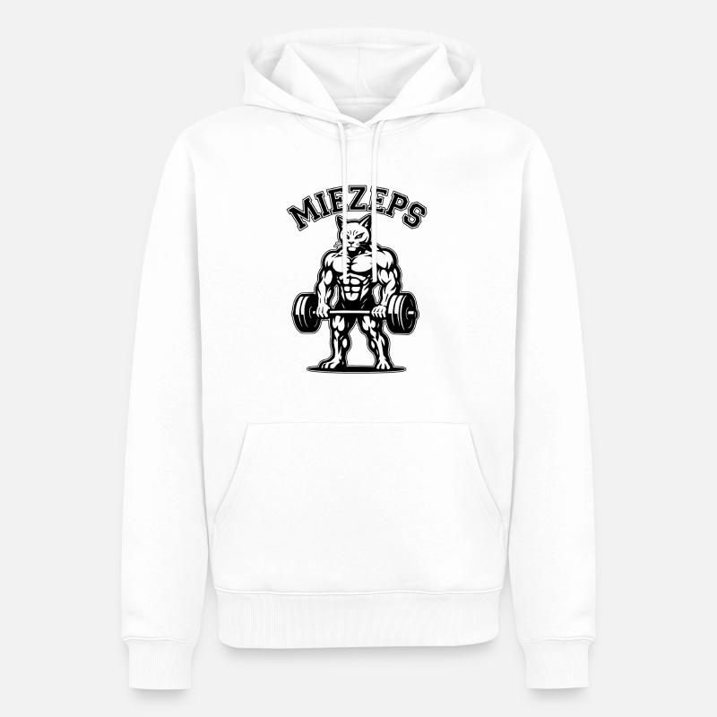 Kitty - Muscles endoloris - Chat - Dire - Sweat à capuche Premium bio Homme - blanc