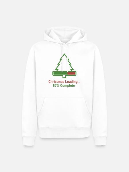 Weihnachten Loading Lustiges Design - Männer Premium Bio Hoodie - Weiß