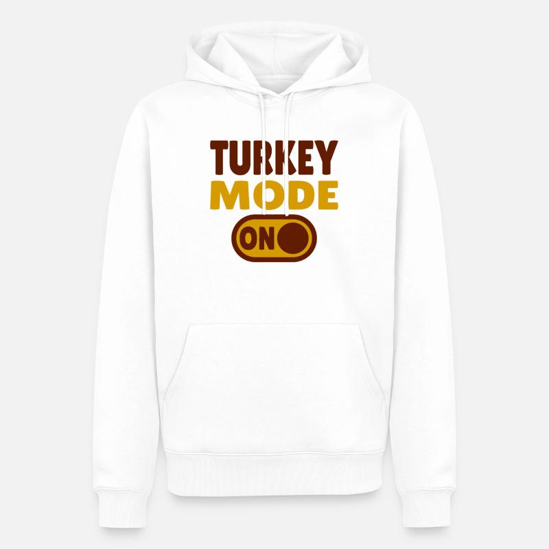 Mode dinde activé - Sweat à capuche Premium bio Homme - blanc