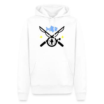 Pêche et pêche | Petri Heil Hobby Logo - Sweat à capuche Premium bio Homme - blanc - Devant - Nico (187cm)