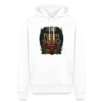 FÜRCHTE DICH NICHT Bibel Jesaja 41,10 Fantasy - Männer Premium Bio Hoodie - Weiß - Vorne - Nico (187cm)