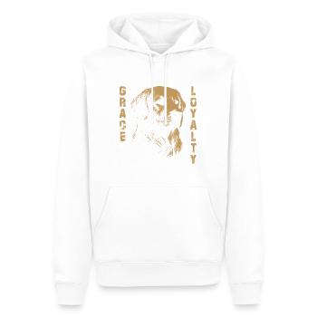 Golden Retriever Grace Loyalität - Männer Premium Bio Hoodie - Weiß - Vorne - Nico (187cm)