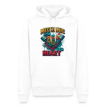 Valentine's Day mechanic heart, screwdriver of love - Men’s Premium Organic Hoodie - white - Front - Nico (187cm)