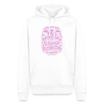 The chance to be the most beautiful day of your life - Men’s Premium Organic Hoodie - white - Front - Nico (187cm)