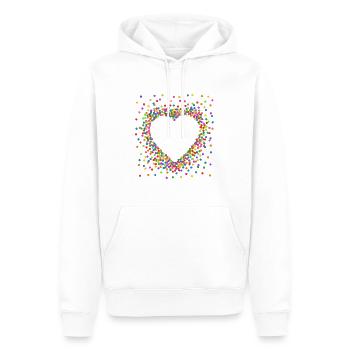Konfetti im Herzen - Karneval im Blut Kostüm - Männer Premium Bio Hoodie - Weiß - Vorne - Nico (187cm)