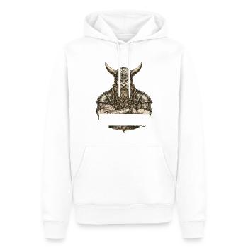 Légende viking viking marin Odin Raven Fighter - Sweat à capuche Premium bio Homme - blanc - Devant - Nico (187cm)