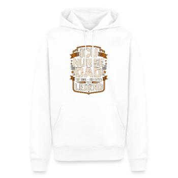 ICU Nurse Dad The Idol The Myth The Intensive Care - Men’s Premium Organic Hoodie - white - Front - Nico (187cm)