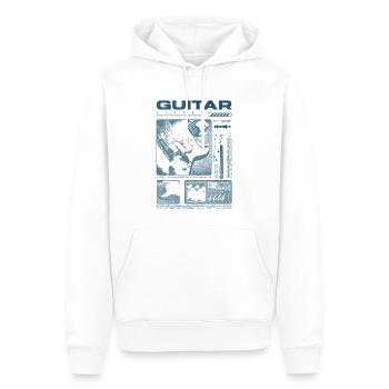 Guitar Player Rock Guitarist Streetwear Musician - Men’s Premium Organic Hoodie - white - Front - Nico (187cm)