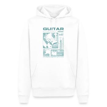 Guitariste Guitariste Rock Musicien streetwear - Sweat à capuche Premium bio Homme - blanc - Devant - Nico (187cm)