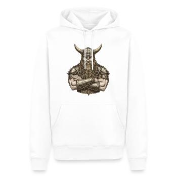 Viking Viking Legend Sailor Odin Raven Fighter - Men’s Premium Organic Hoodie - white - Front - Nico (187cm)