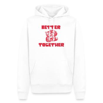 Gift Idea Valentine's Day, Couple T-shirt - Men’s Premium Organic Hoodie - white - Front - Nico (187cm)