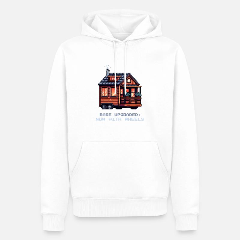 Basic upgrade on wheels | Tiny House - Men’s Premium Organic Hoodie - white