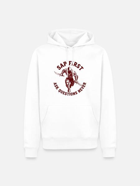 Echter Schurke Rollenspiel Nerd Humor - Männer Premium Bio Hoodie - Weiß