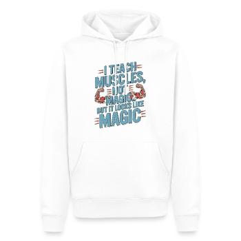 PT Educator I Teach Muscles Not Magic PT Mentoring - Männer Premium Bio Hoodie - Weiß - Vorne - Nico (187cm)