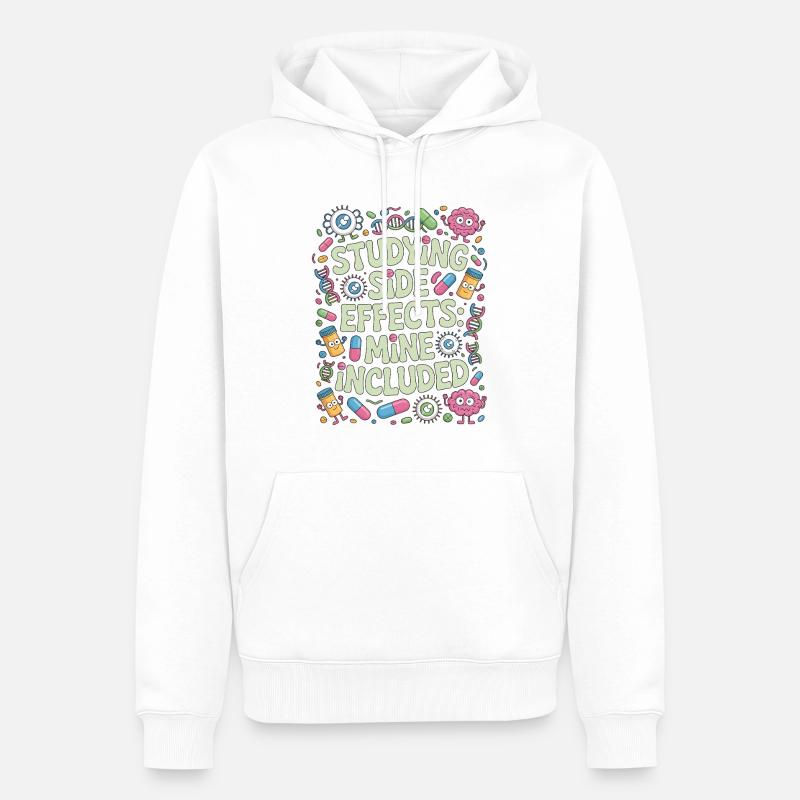 Pharmacist Student Studying Side Effects Science - Männer Premium Bio Hoodie - Weiß