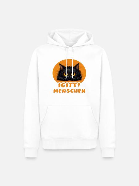 Lustige Igitt ! Menschen Katze - Männer Premium Bio Hoodie - Weiß