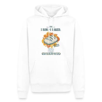 sourdough bread baking baker sourdough starter - Men’s Premium Organic Hoodie - white - Front - Nico (187cm)
