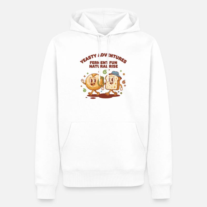 Sauerteigbrot Backbäcker Sauerteigstarter - Männer Premium Bio Hoodie - Weiß