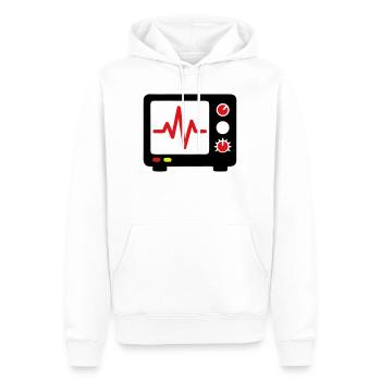 EKG Monitor Herzschlag Medizin - Männer Premium Bio Hoodie - Weiß - Vorne - Nico (187cm)