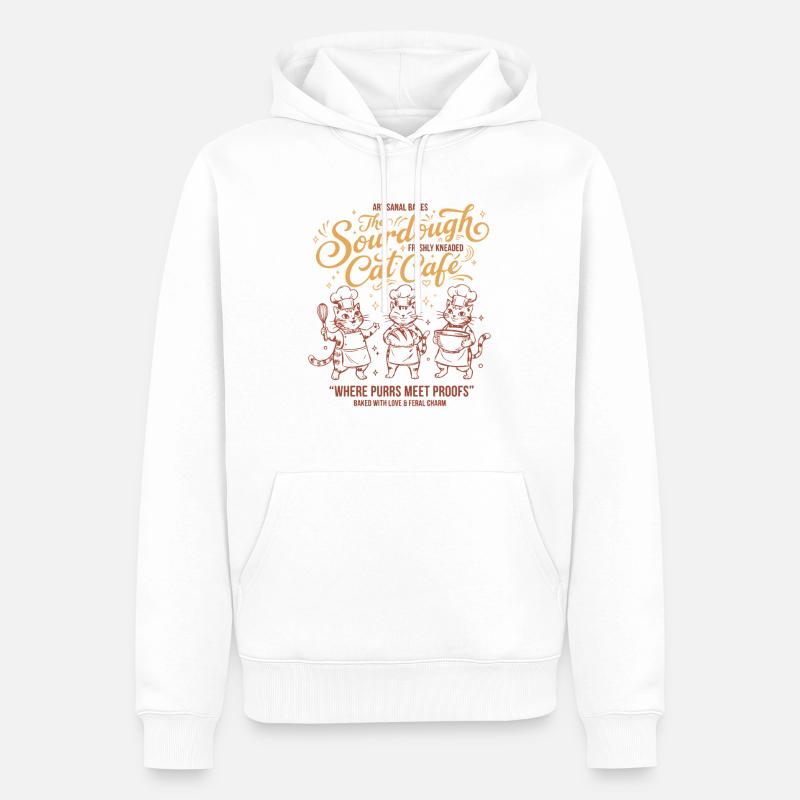 Sauerteigbrot Backbäcker Sauerteigstarter - Männer Premium Bio Hoodie - Weiß