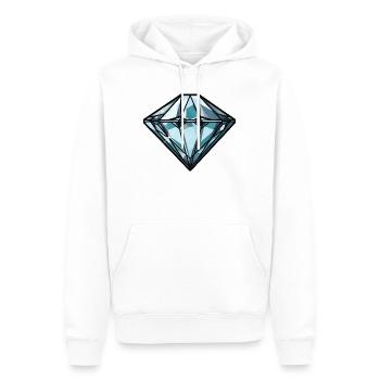 Diamond Symbol - Men’s Premium Organic Hoodie - white - Front - Nico (187cm)