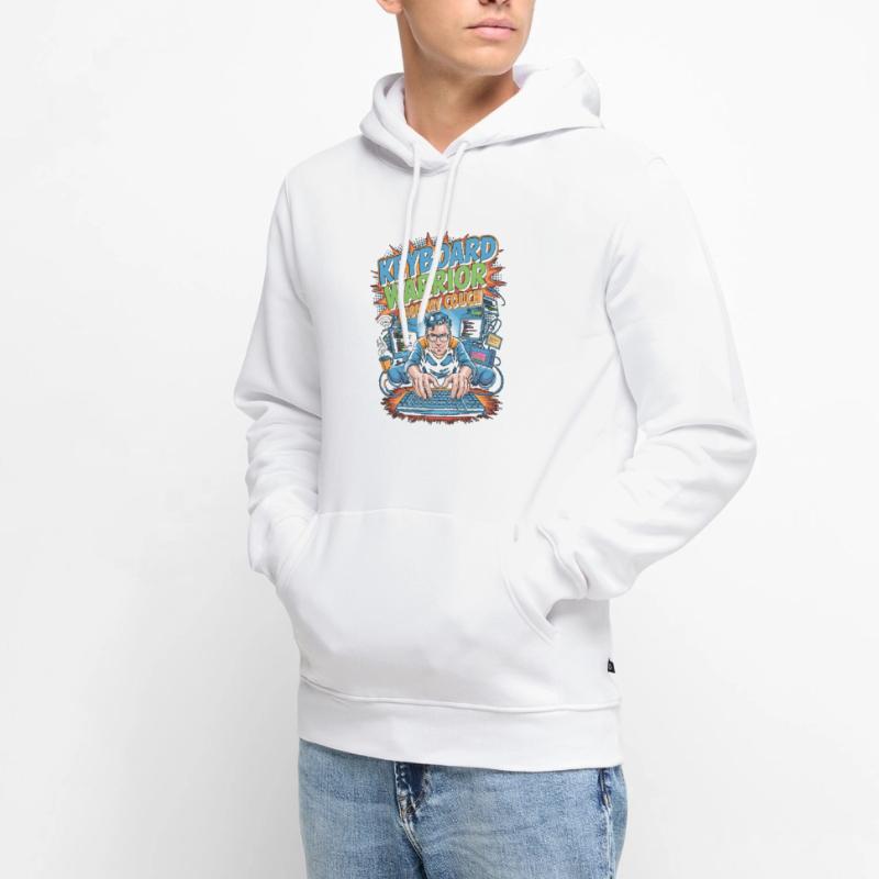 Remote Developer Keyboard Warrior Remote Coder Men’s Premium Organic Hoodie