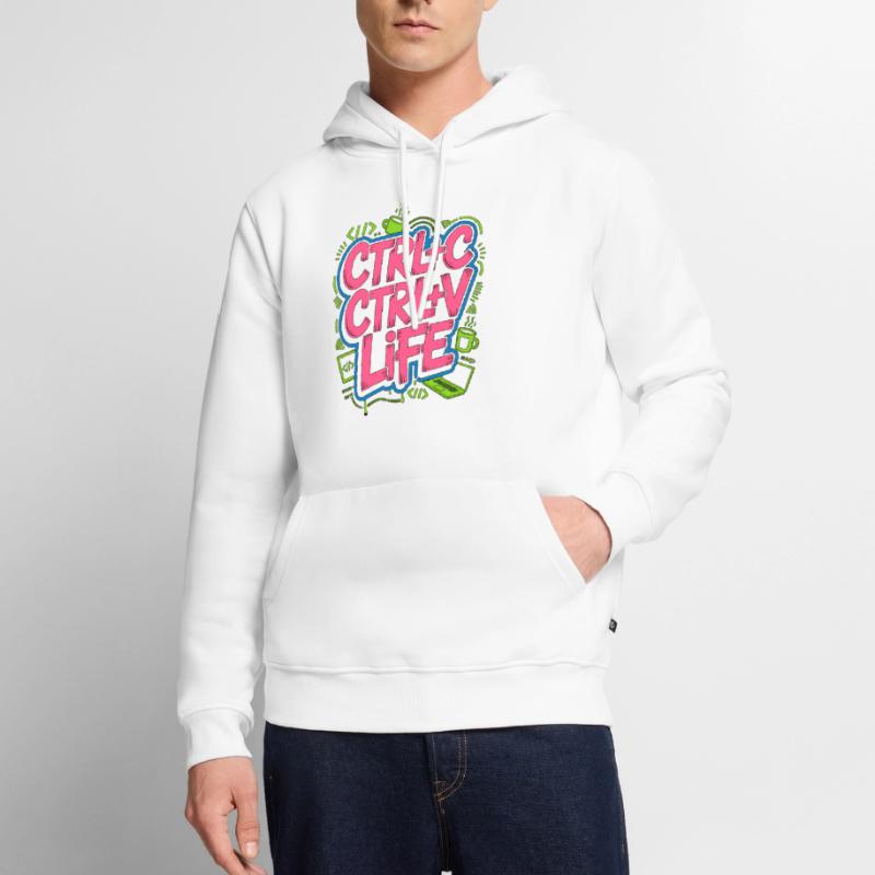 Remote Developer Ctrl+C Ctrl+V Life Web Developer Men’s Premium Organic Hoodie