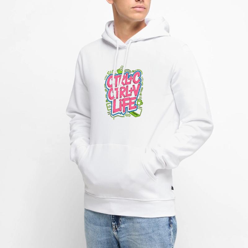 Remote Developer Ctrl+C Ctrl+V Life Web Developer Men’s Premium Organic Hoodie