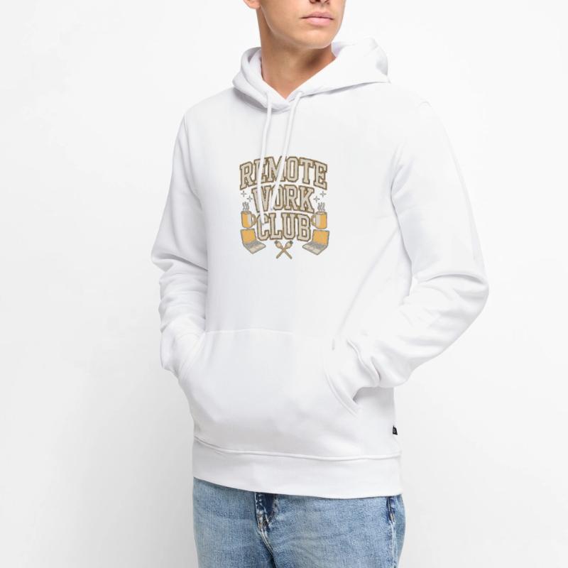 Remote Work Club Web Developer Remote Developer Men’s Premium Organic Hoodie
