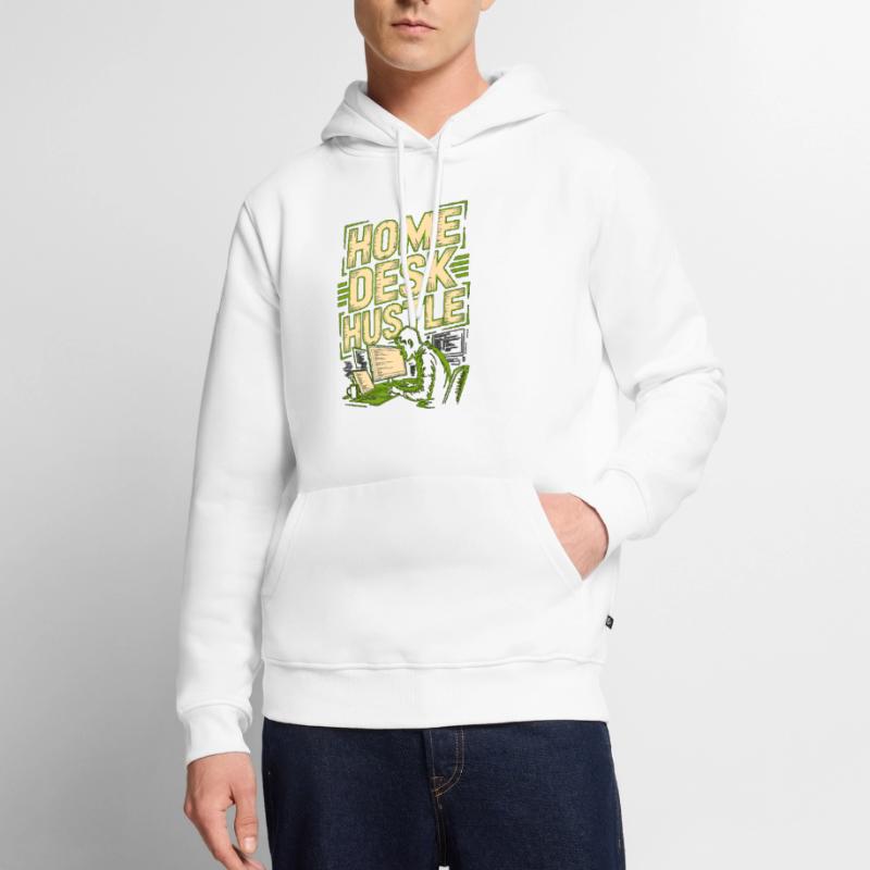 Remote Developer Home Desk Hustle Remote Coder Men’s Premium Organic Hoodie
