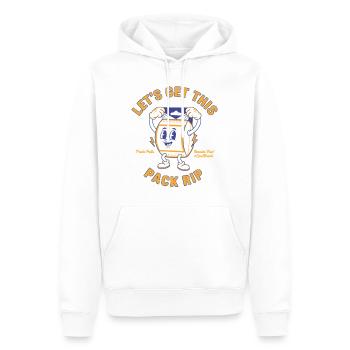 Faisons ce paquet Arracher de nouveaux tirages CardBreak - Sweat à capuche Premium bio Homme - blanc - Devant - Nico (187cm)