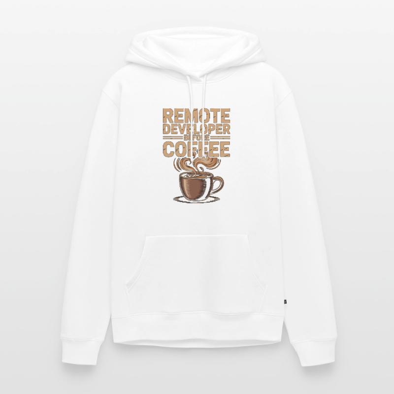 Remote Developer Before Remote Coder Coffee Lover Men’s Premium Organic Hoodie
