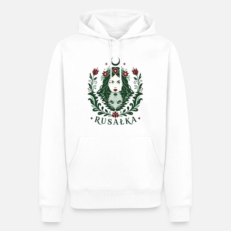 Esprit de l’eau Rusalka - Sweat à capuche Premium bio Homme - blanc