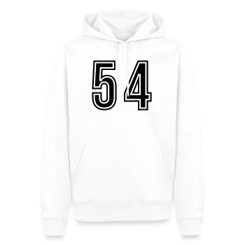 54 Zahl Symbol - Männer Premium Bio Hoodie - Weiß - Vorne - Nico (187cm)