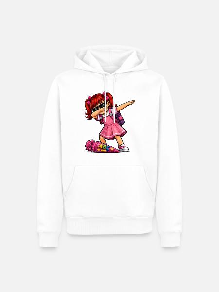 Dabbing ABC-Schützin rote Haare (Ginger) - Männer Premium Bio Hoodie - Weiß