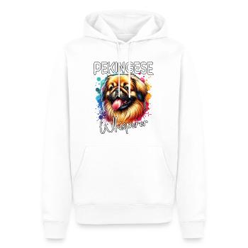 Pekinese Flüsterer - Männer Premium Bio Hoodie - Weiß - Vorne - Nico (187cm)