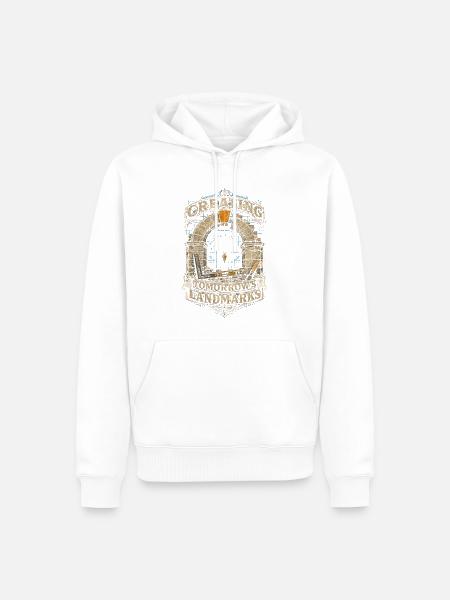 Steinmetz Steinmetzhandwerk - Männer Premium Bio Hoodie - Weiß