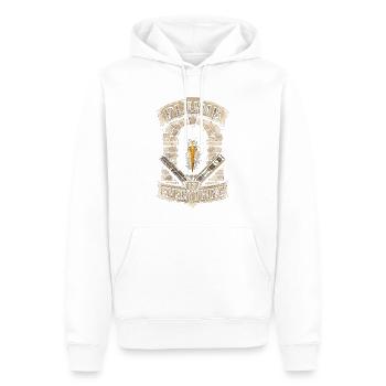 Tailleur de pierre La plomberie de pierre est tout - Sweat à capuche Premium bio Homme - blanc - Devant - Nico (187cm)