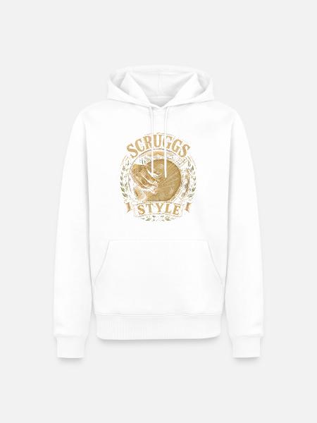 Bluegrass Musik Scruggs Style - Männer Premium Bio Hoodie - Weiß