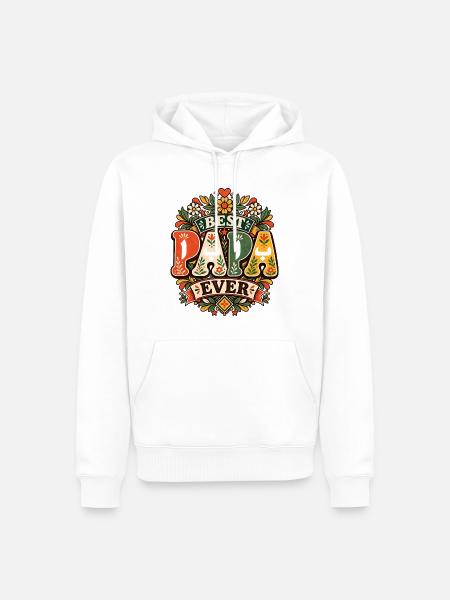 Beste klassische arabische Kalligraphie, Baba - Männer Premium Bio Hoodie - Weiß