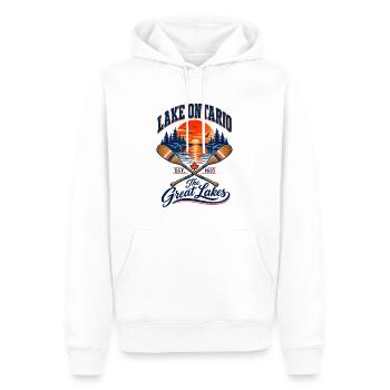 Lake Ontario Great Lakes - Männer Premium Bio Hoodie - Weiß - Vorne - Nico (187cm)