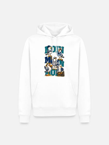 MOIN – Les Mouettes du Nord - Männer Premium Bio Hoodie - Weiß