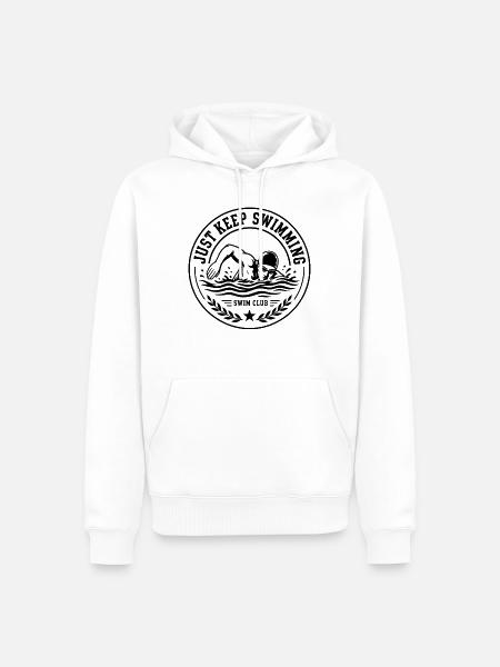 Schwimmen Swim Club - Männer Premium Bio Hoodie - Weiß