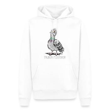 Taubenflüsterer Lustige Taube Stadttaube Brieftaub - Männer Premium Bio Hoodie - Weiß - Vorne - Nico (187cm)